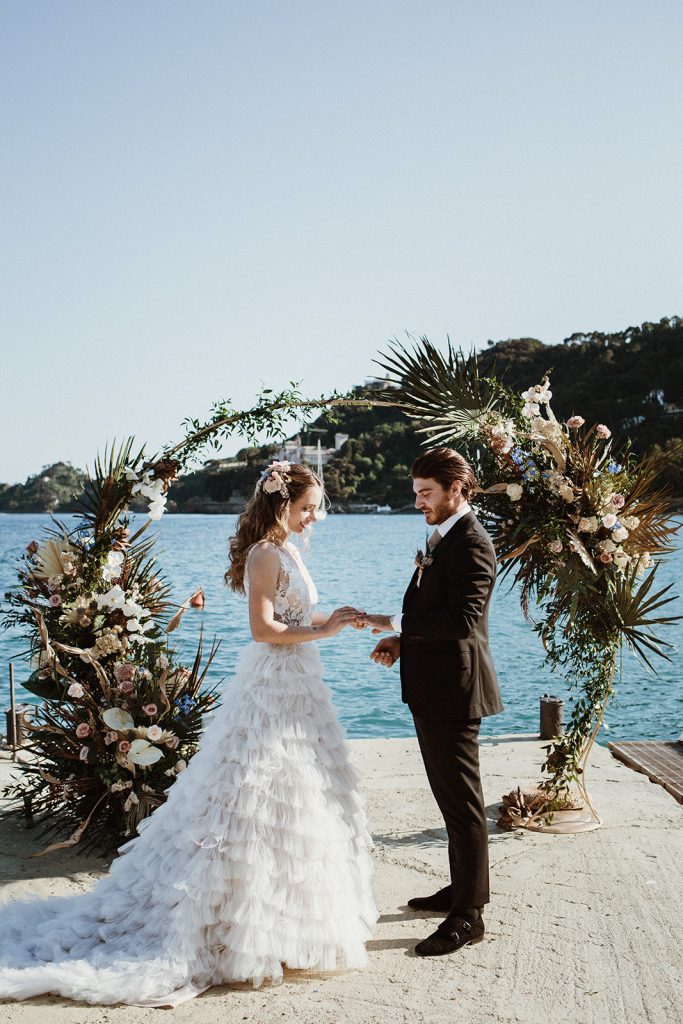 Italian elopement in Portofino, Liguria