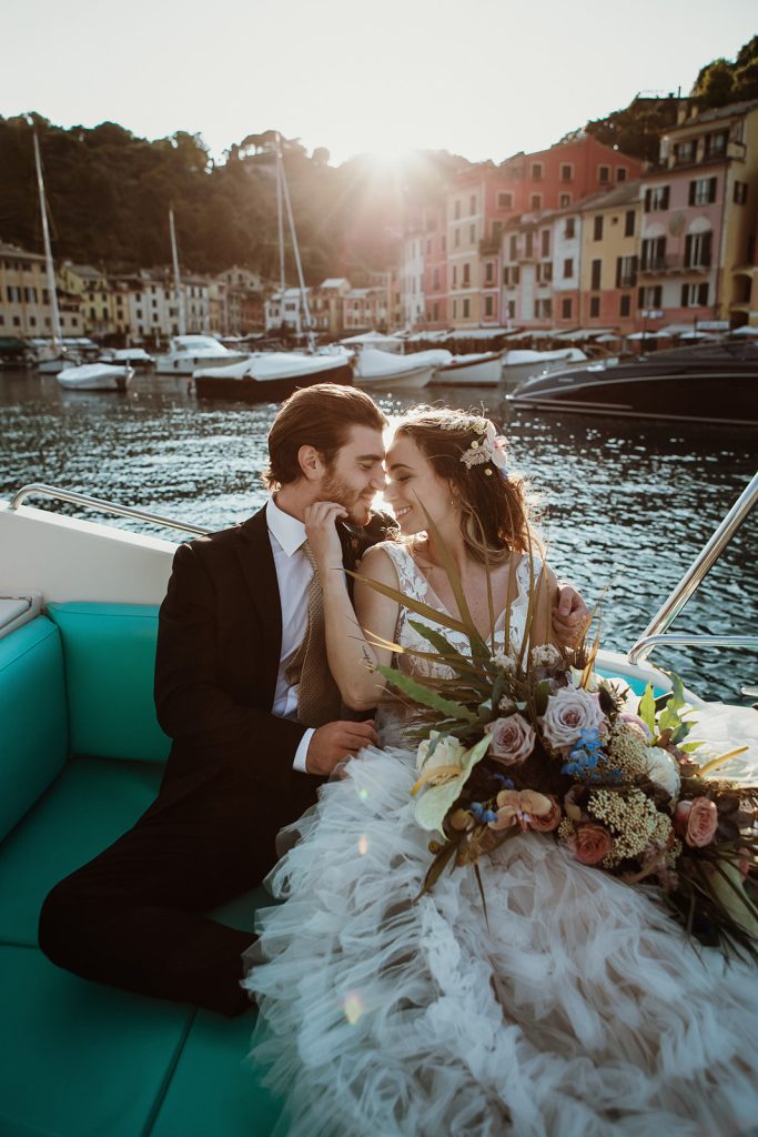 Italian elopement in Portofino, Liguria