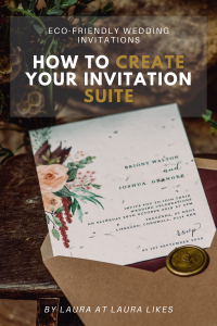 creating an eco-friendly wedding invitation suite