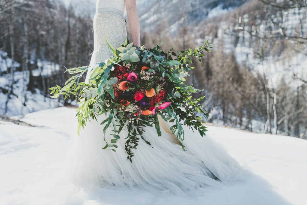 Mountain Winter elopement in the Italian Alps