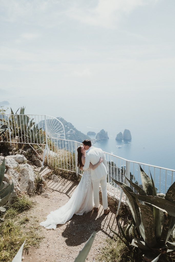 Couple pictures on Monte Solaro overlooking Capri Faraglioni