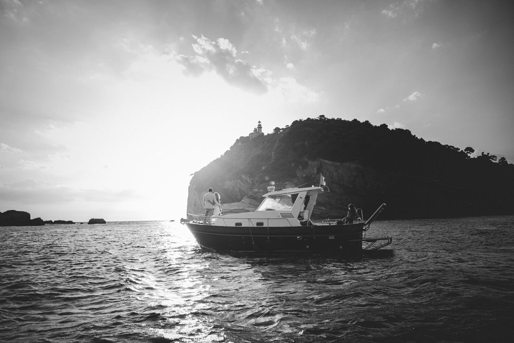 Couple eloping in Cinque Terre