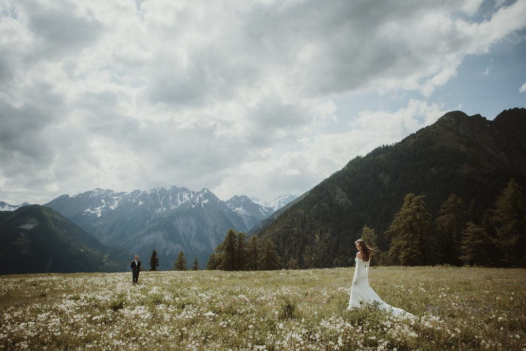An intimate mountain elopement in the Italian Alps