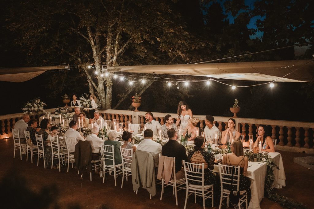 Small weddings in Italy - candlelit reception