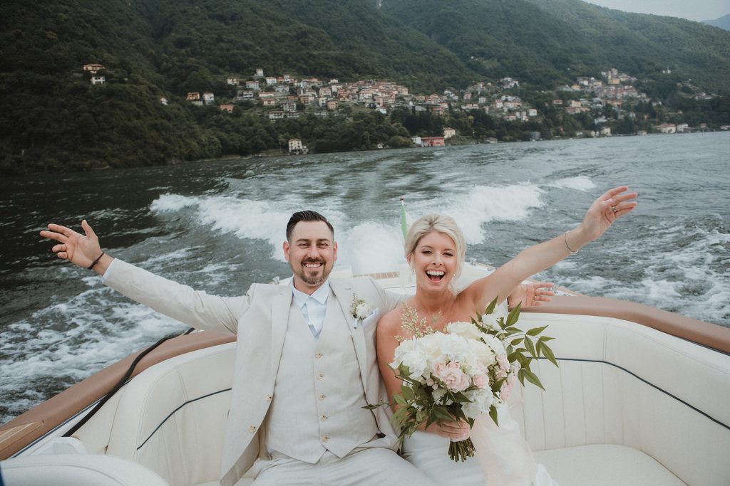 Lake como small wedding